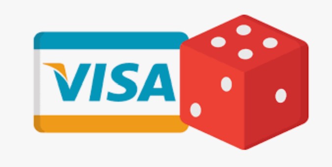 Visa-logo og rød terning.